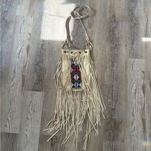 Vintage Spell & the Gypsy leather fringe crossbody bag